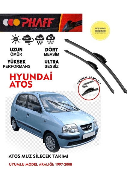 Hyundai Atos Ön Muz Silecek Takımı 2003 Model Araca Özel Aparat