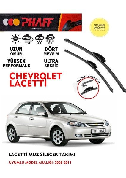 Chevrolet Lacetti Ön Cam Muz Silecek Takımı 2007 Model Araca Özel Aparat