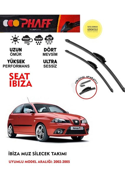 Seat Ibiza Ön Muz Silecek Takımı 1.2 1.4 1.9 Motor 2002- 2005 Araca Özel Aparat