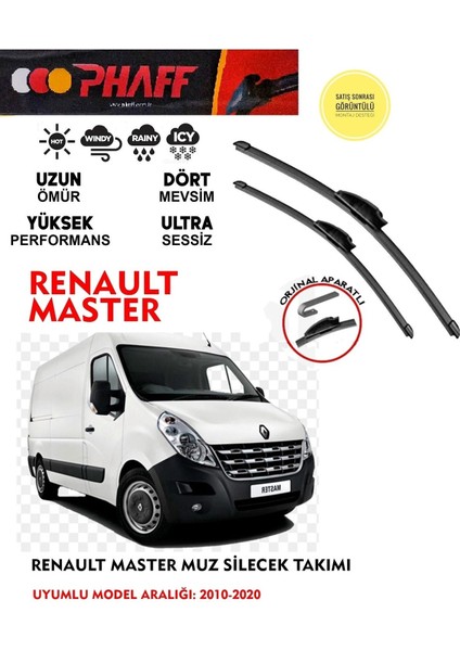 Renault Master Ön Muz Silecek Takımı 2014 Model Araca Özel Aparat