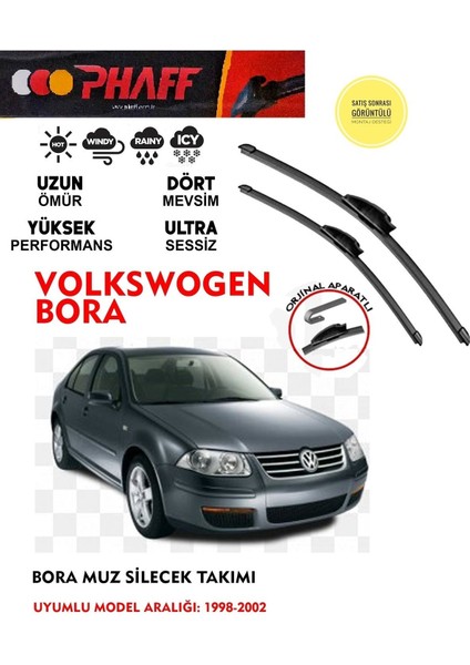 Volkswagen Bora Cam Muz Silecek Takımı 1999 Model Araca Özel Aparat