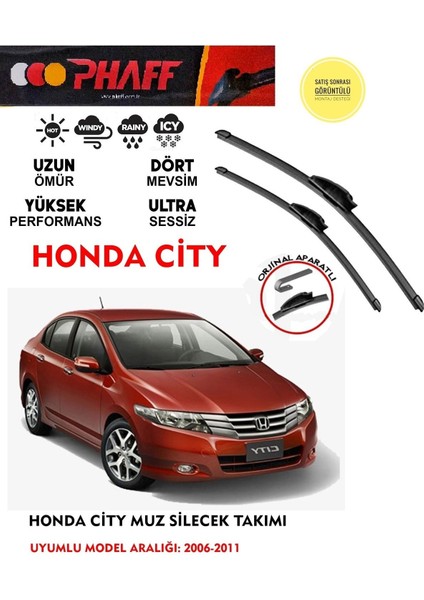Honda City Cam Muz Silecek Takımı 2009 Model Araca Özel Aparat
