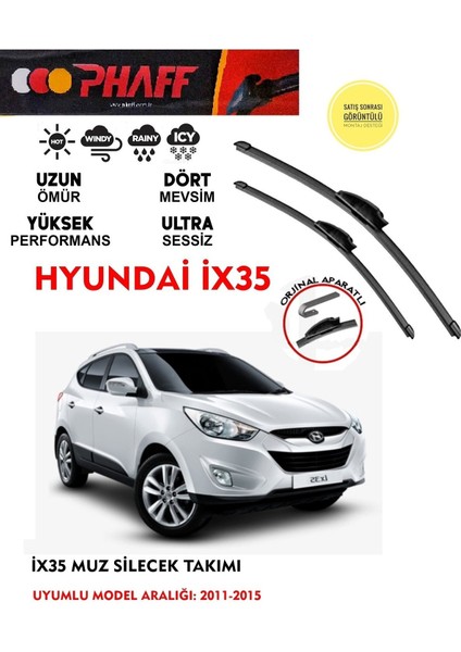 Hyundai IX35 Ön Muz Silecek Takımı 2013 Model Araca Özel Aparat