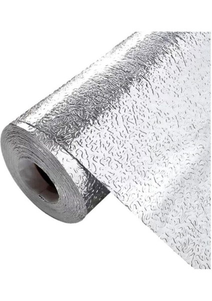 Mutfak Tezgah Üstü Çekmece Içi Folyo Kaplama Gümüş Yapışkanlı 10 Metre x 40 cm Kolay Silinir Lüx Mod
