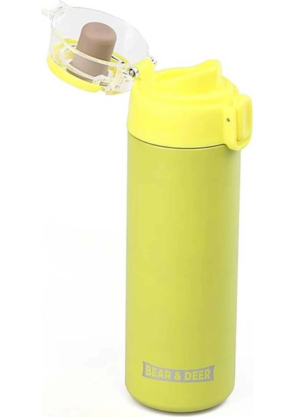 Şeffaf Kapak Çelik Matara 450 ml 0033