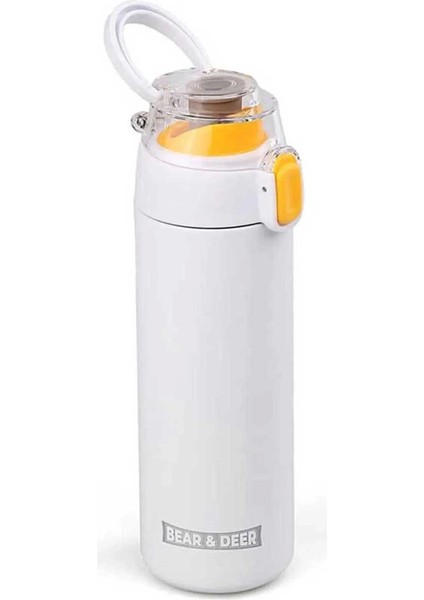 Şeffaf Kapak Çelik Matara 450 ml 0033