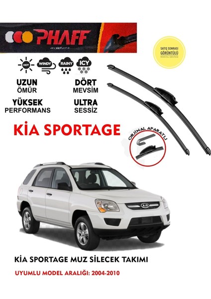 Kia Sportage Ön Muz Silecek Takımı 2007 Model Araca Özel Aparat