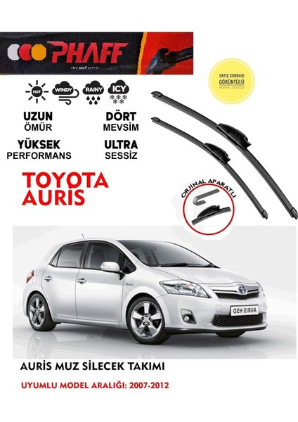 Toyota Auris Ön Muz Silecek Takımı 2009 Model Araca Özel Aparat
