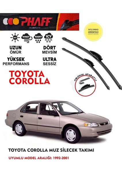 Toyota Corolla Muz Silecek Takımı 2000 Model Araca Özel Aparat