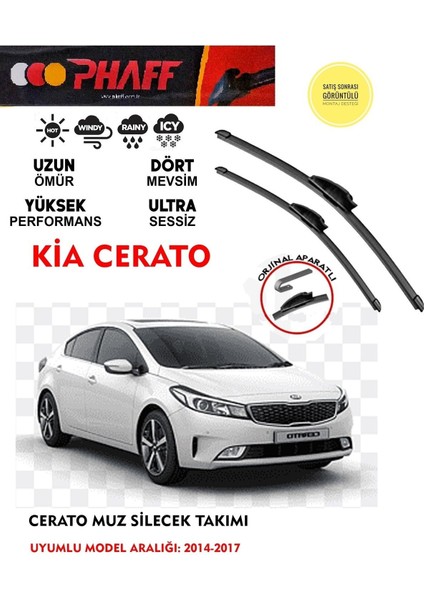 Kia Cerato Cam Muz Silecek Takımı 2015 Model Araca Özel Aparat (