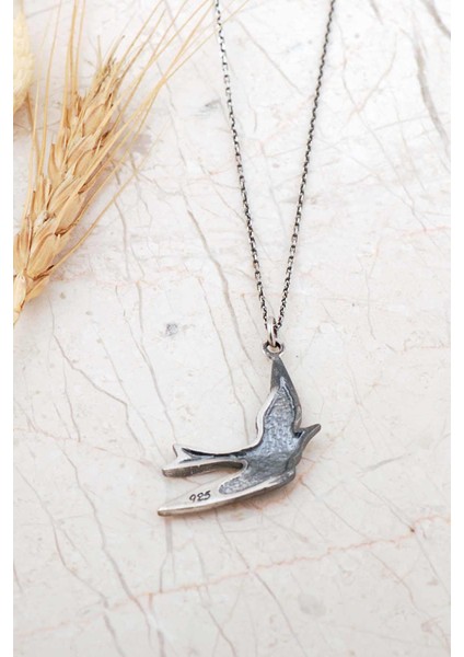 Güvercin Tasarım Elişi Gümüş Kolye 8084 fiyatları