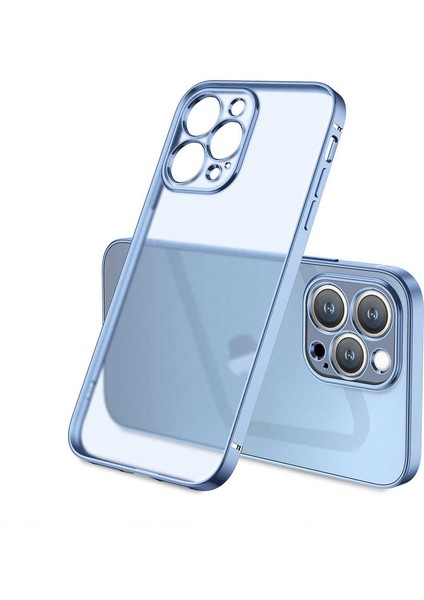 Apple iPhone 13 Pro Kılıf Mat Gbox Kapak-Mavi