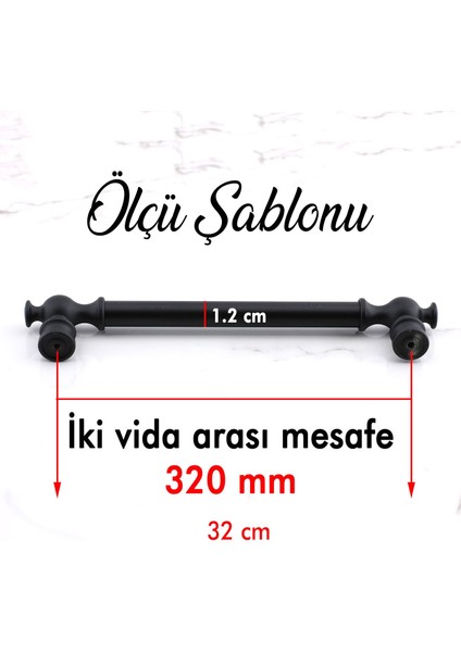 Mobilya Mutfak Metal Dolabı Çekmece Dolap Kapak Kulpları Kulbu Kulpu 32 cm-320 mm Siyah Kulp fiyatları