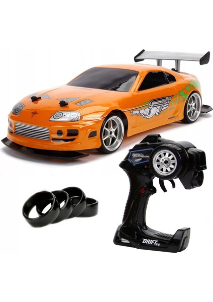 1:10 Fast & Furious 1995 Kumandalı Brian's Toyota Supra Drift Turbo Araba