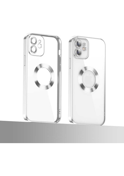 Apple iPhone 11 Kılıf Kamera Korumalı Logo Gösteren Omega Kapak-Siyah