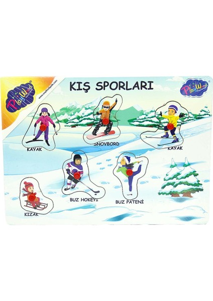 Ahşap Tutmalı Sporlar Yapboz