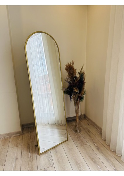 Şık Oval Ayaklı Boy Aynası 50x160, Zarif ve Kullanışlı Tasarım, Metal, Altın Renk fiyatları