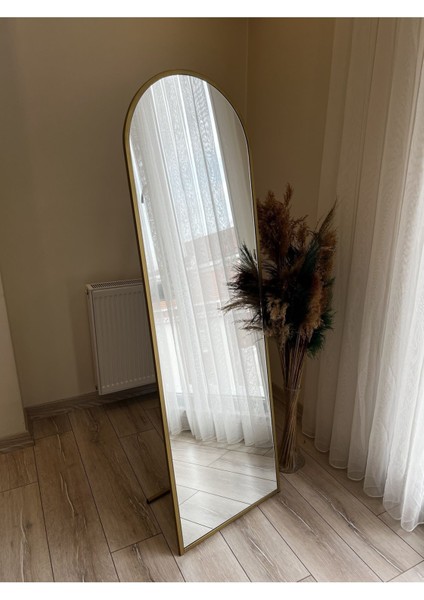 Şık Oval Ayaklı Boy Aynası 50x160, Zarif ve Kullanışlı Tasarım, Metal, Altın Renk modelleri