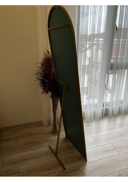 Şık Oval Ayaklı Boy Aynası 50x160, Zarif ve Kullanışlı Tasarım, Metal, Altın Renk indirimleri