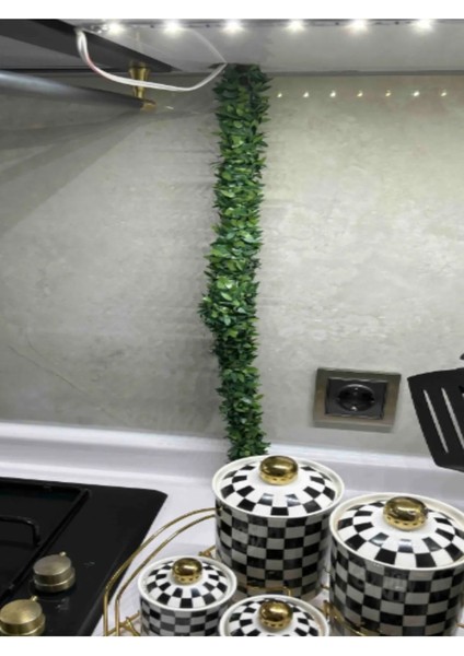 1 Metre Tel Sarmaşık Doğalgaz Boru Kapama Dekor Süsü Ev Balkon Çit Süsleme