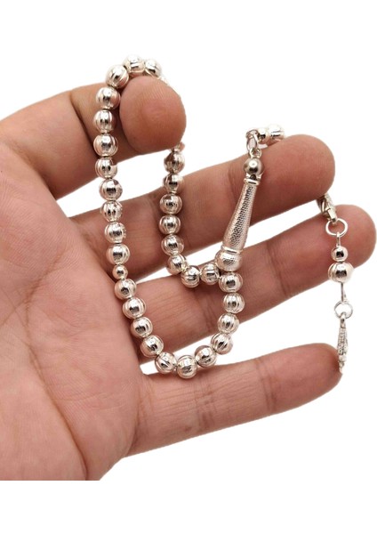 Bilek Boy Çizgili Gümüş Benzetme Metal Tesbih fırsatları