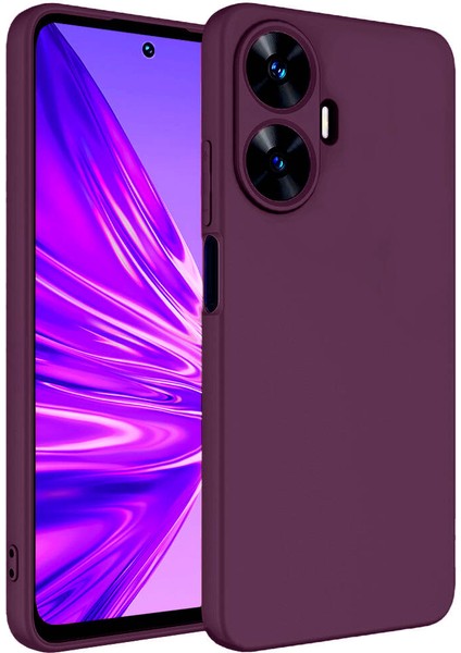 Realme C55 Kılıf Mara Laaakan Kapak-Koyu Mor