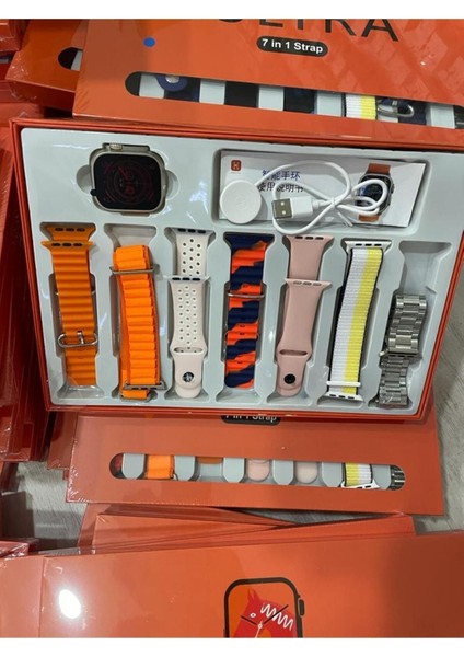 Akıllı Saat Watch 8 Ultra Plus 7 Farklı Kordon Hediyeli