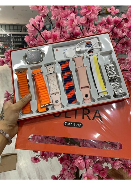 Akıllı Saat Watch 8 Ultra Plus 7 Farklı Kordon Hediyeli