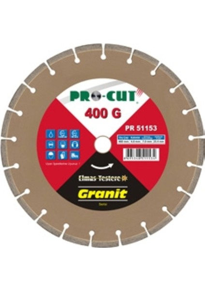Procut PR51154 400 mm granit Kesme Bıçağı