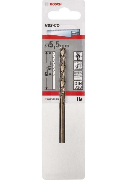 - Hss-Co Metal Matkap Ucu 5,5*93 mm 1'li Paket