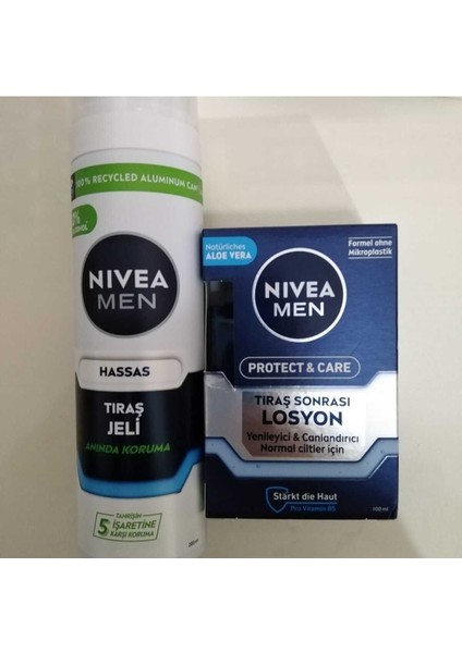 Men Hassas Traş Jeli & Nivea Men Protect Care Traş Sonrası Losyon
