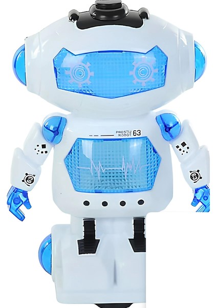 Kutulu Yürüyen Sesli Işıklı Robot