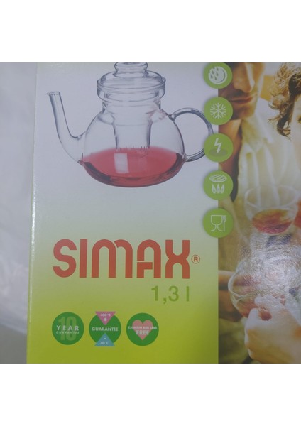 1,3 lt Şeffaf Cam Demlik Ocağa Dayanıklı 1 Adet