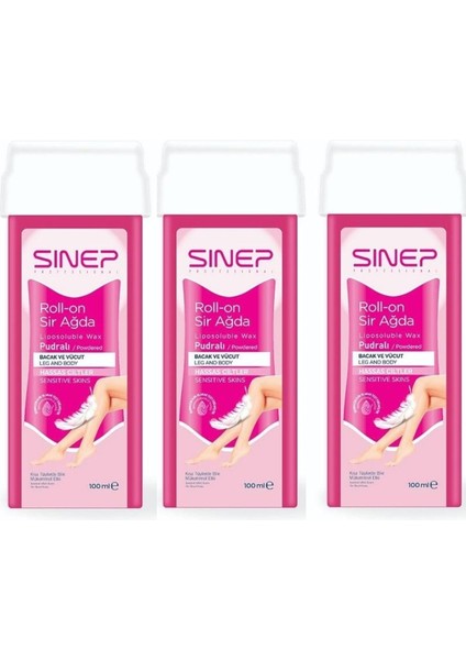 Roll-On Kartuş Sir Ağda Pudralı 3 Adet 100 ml