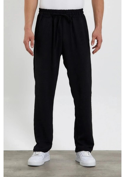 Oversize Aerobin Keten Yazlık Ince Salaş Alt Jogger Pantolon