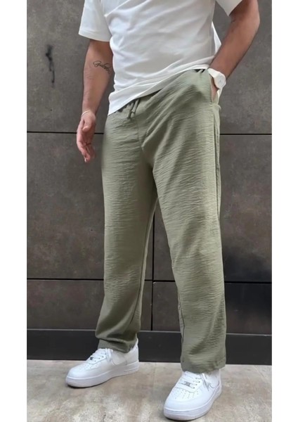 Oversize Aerobin Keten Yazlık Ince Salaş Alt Jogger Pantolon