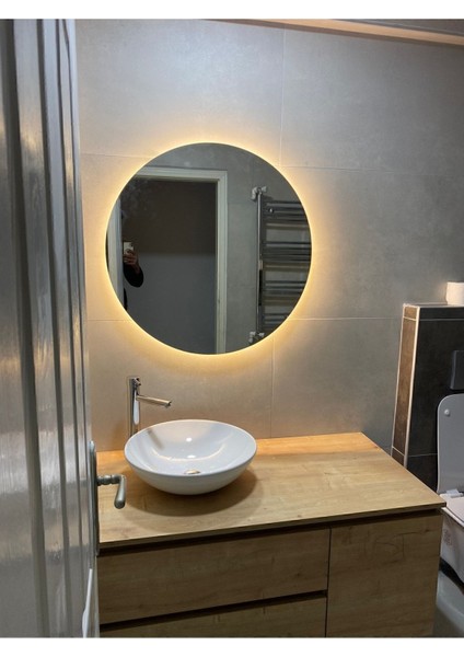 60cm Çapında Ledli Yuvarlak Banyo ve Lavabo Aynası, şık ve fonksiyonel tasarım fiyatları