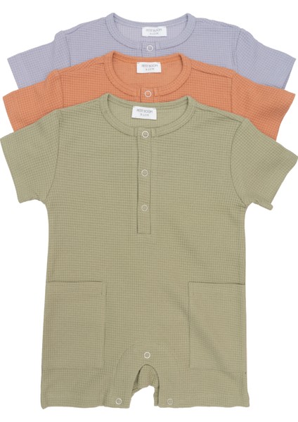 Petitboom Baby Kız/erkek Bebek, Pamuklu, Waffle Kumaş, Tulum, Yağ Yeşili, Asker Yeşili fiyatları