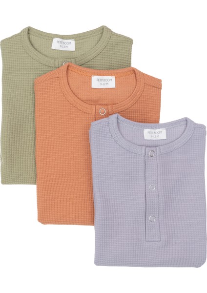 Petitboom Baby Kız/erkek Bebek, Pamuklu, Waffle Kumaş, Tulum, Yağ Yeşili, Asker Yeşili modelleri