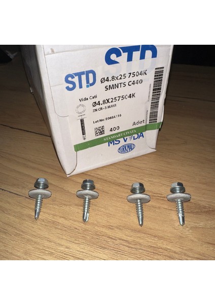 4.8X25 Trapez Vida (400 Adet)