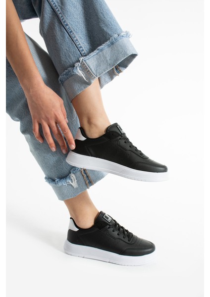 Feyen Kadın Siyah Beyaz Günlük Spor Ayakkabı