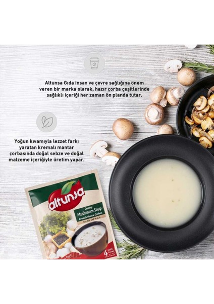 Hazır Kremalı Mantar Çorbası 60 gr 12 Li Paket