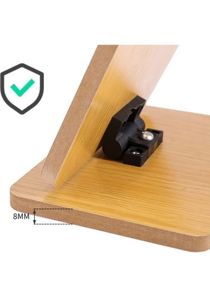 Eğimli Kare Masa Aynası, 18cm, Menteşeli, Ahşap, Çok Fonksiyonlu, Şık Tasarım
