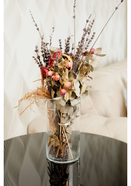 Cam Vazo - 20 x 10 cm Modern ve Şık Dekoratif Vazo