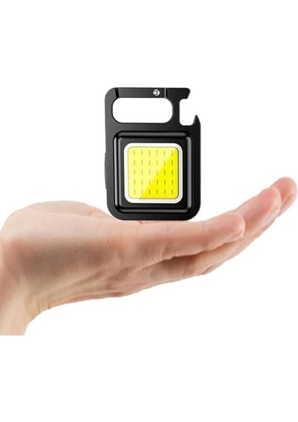 Mini Taşınabilir LED Çok Fonksiyonlu Fener, Yüksek Lümen, Cob Anahtarlık, Dış Mekan İçin Şarj Edilebilir Acil Durum Işığı, Mini Kamp Feneri