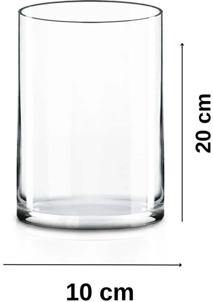 Cam Vazo - 20 x 10 cm Modern ve Şık Dekoratif Vazo fırsatları