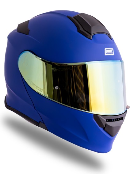 Delta Basic Mat Mavi Çene Açılır Kask