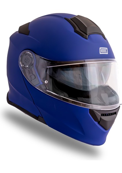 Delta Basic Mat Mavi Çene Açılır Kask