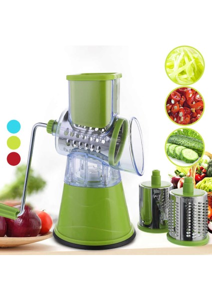 Tutma Kollu Çevirmeli Pratik Rulo Rende Drum Grater