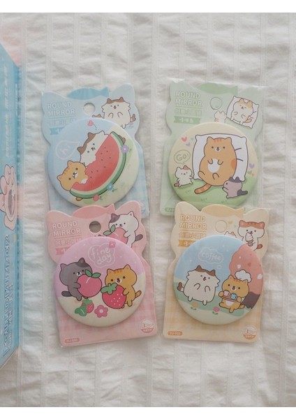 1 Adet Cep Makyaj Aynası Yuvarlak Çanta Içi Cute Animals Yuvarlak Ayna Çanta Boy fiyatları